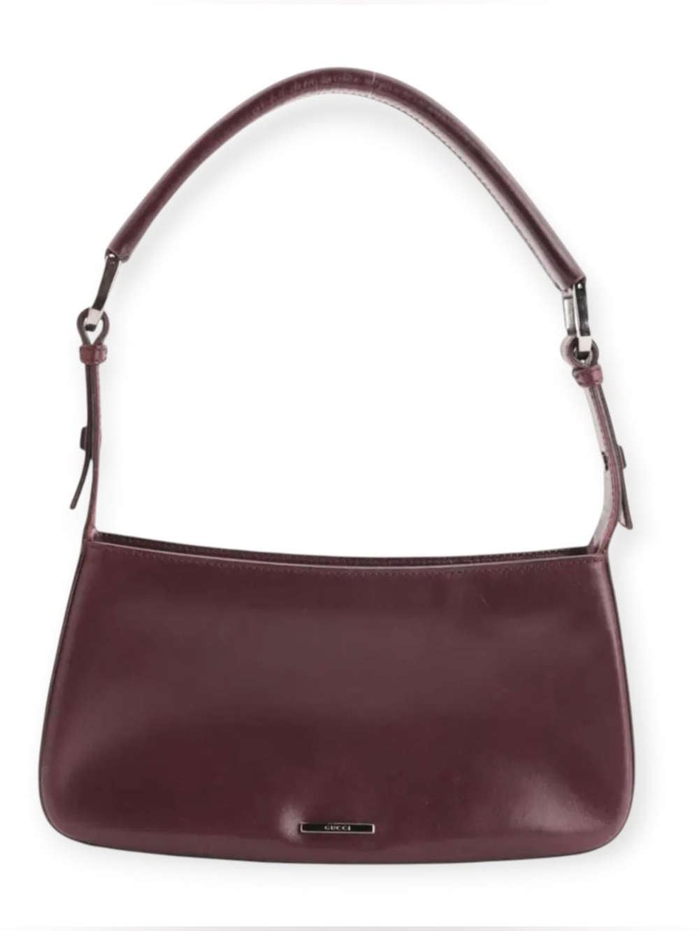 Gucci Jackie Burgundy Leather Shoulder Bag Tom Ford Era 90s Vintage